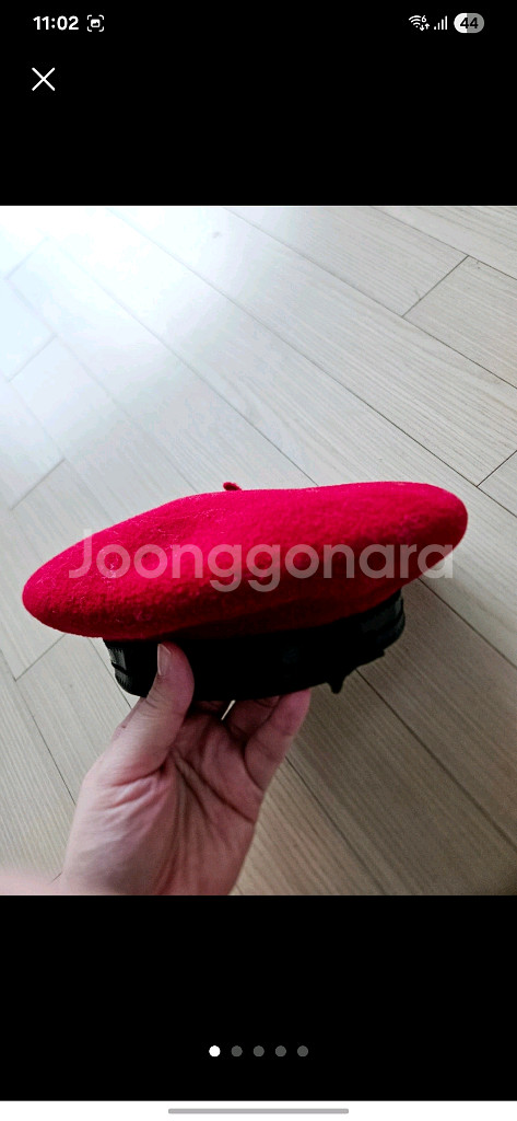 봉통 레드 벨벳 베레모--0