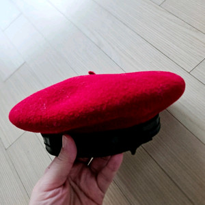 봉통 레드 벨벳 베레모