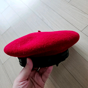 봉통 레드 벨벳 베레모