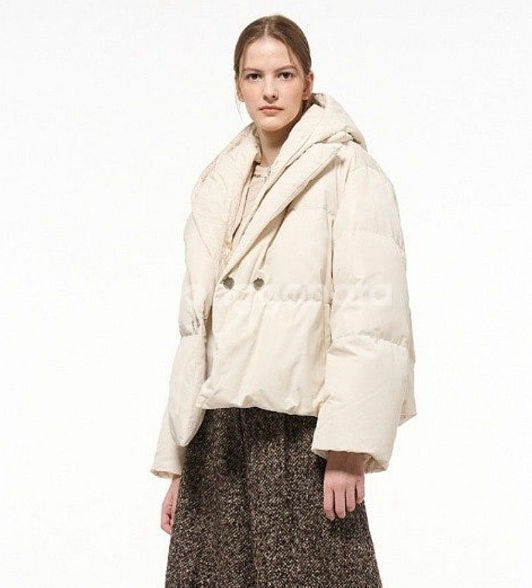 타임 패딩 후드 구스 점퍼 랑방 마인--0