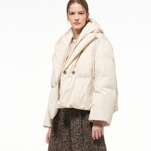 타임 패딩 후드 구스 점퍼 랑방 마인