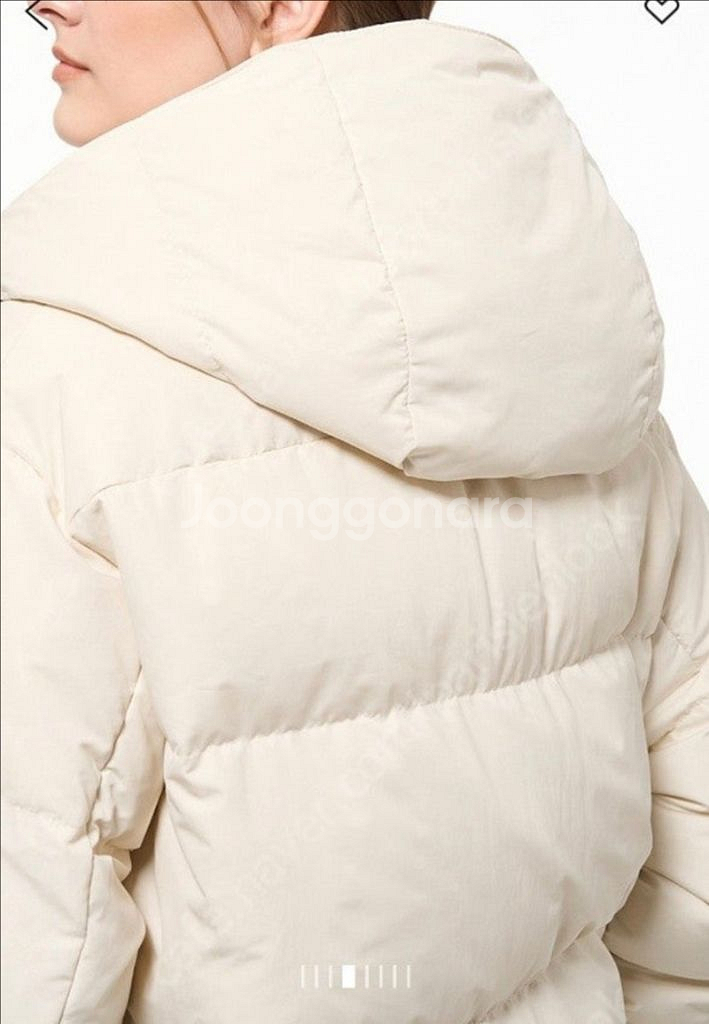 타임 패딩 후드 구스 점퍼 랑방 마인--2