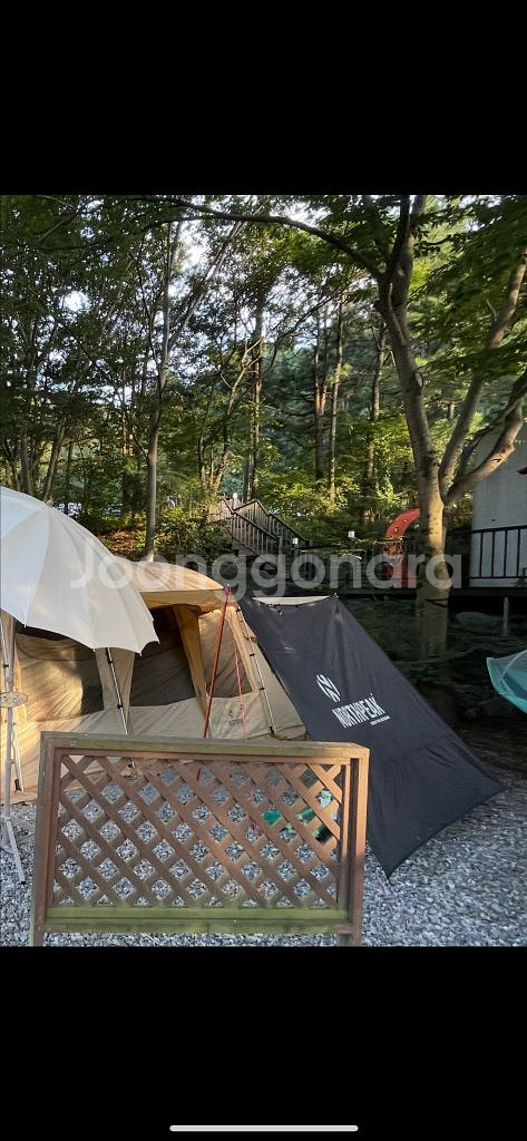 노스피크 퍼시픽오션 EX 샌드 색상 텐트 그리운드시트[방수포] + 프론트월 + 전용폴대) 상태 좋은 제품 팔아요@--5