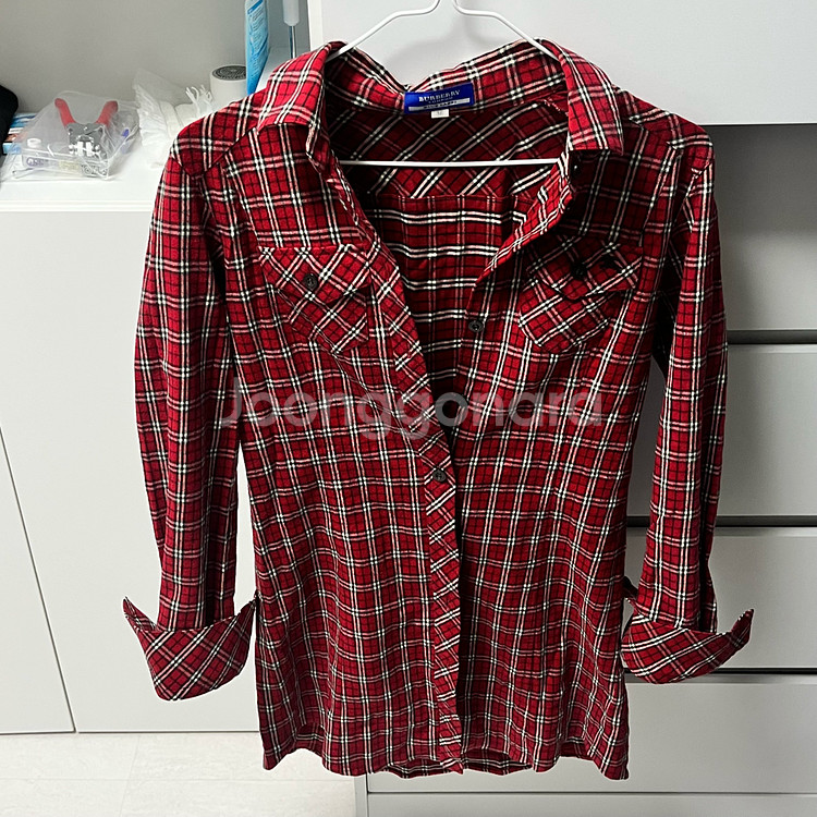 버버리 체크 셔츠--0