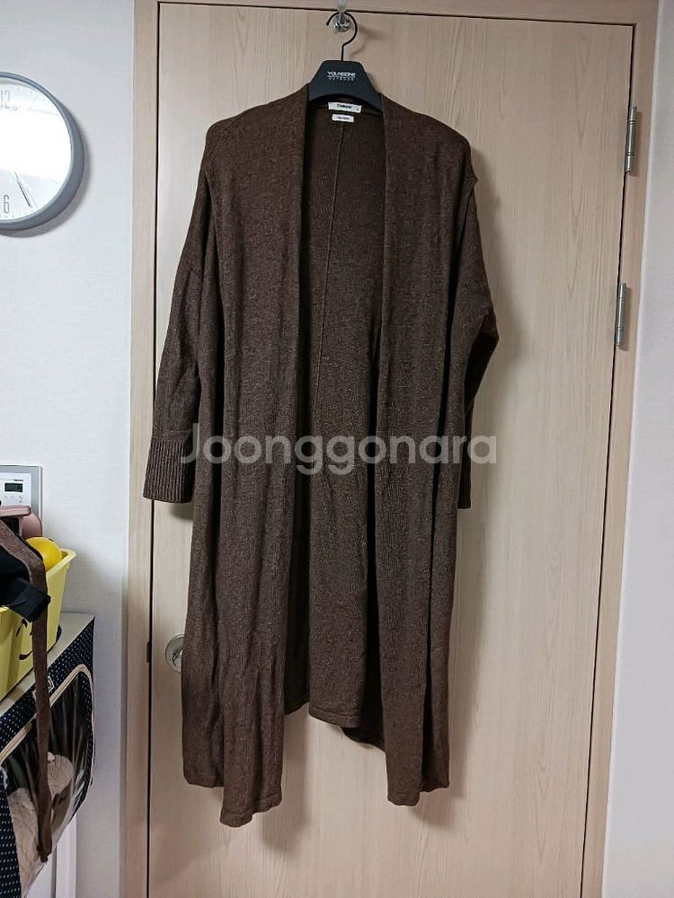 브라운 롱가디건 55~66 거의새거--0
