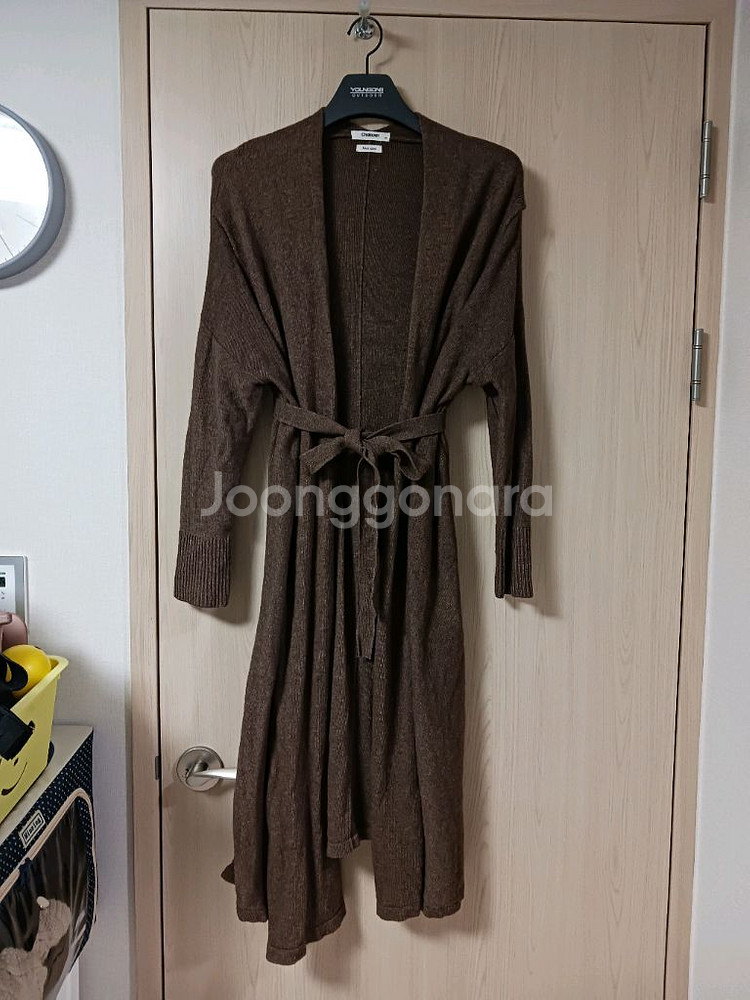 브라운 롱가디건 55~66 거의새거--3