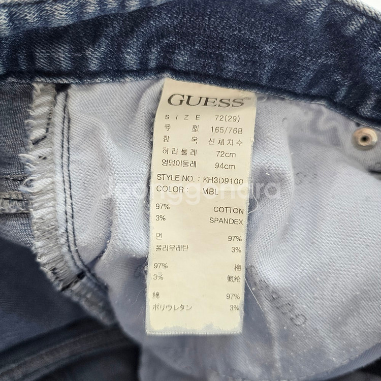 게스 청바지 슬림 스판 데님 사이즈28 R2847--4