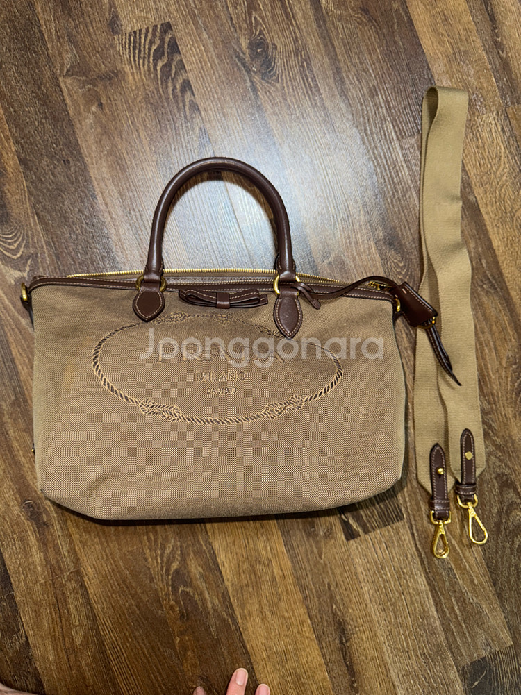 정품)거의새제품))프라다 자카드 2way 토트백 숄더백 1BA104--2