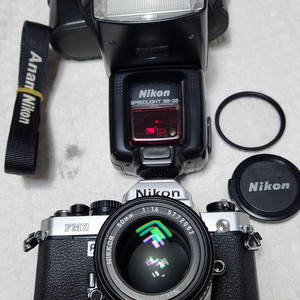 니콘fm2(a급) 니콘렌즈50/1.4 후레쉬 케이스.