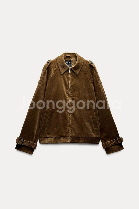 ZARA자라 코듀로이 버클 봄버 자켓--0