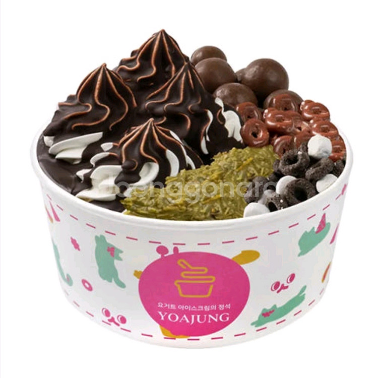 요아정프리미엄 토핑 빠삭 두바이 초코쉘 + 요거트 아이스크림 + 오레오오즈 + 몰티져스 + 요--0