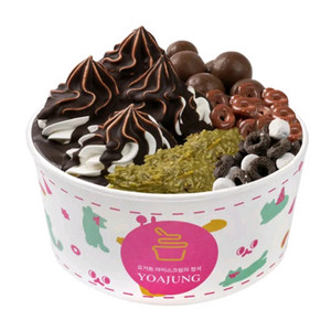 요아정프리미엄 토핑 빠삭 두바이 초코쉘 + 요거트 아이스크림 + 오레오오즈 + 몰티져스 + 요