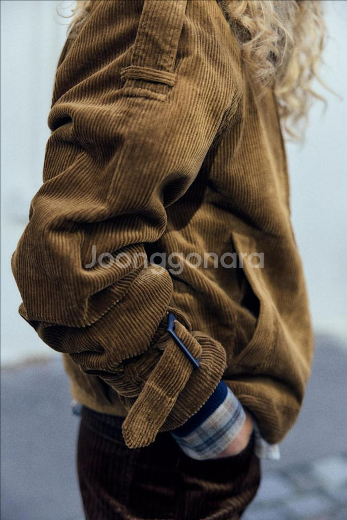 ZARA자라 코듀로이 버클 봄버 자켓--3