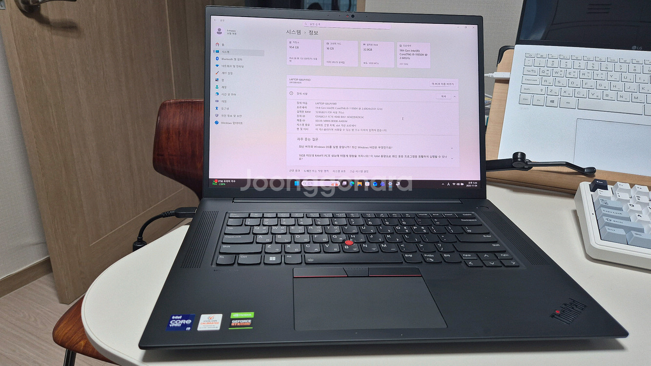 래노버 씽크패드 X1 익스트림 gen4 i9,지포스--3