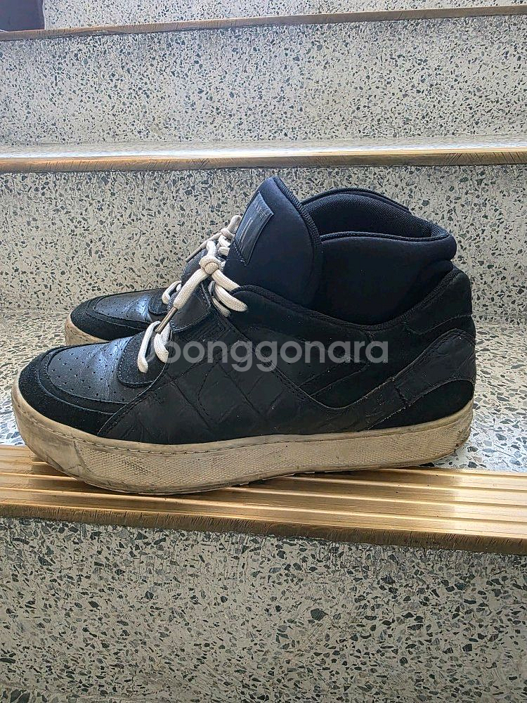 닐바렛 블랙 가죽 반탑 스니커즈 팝니다 구두 로퍼--2