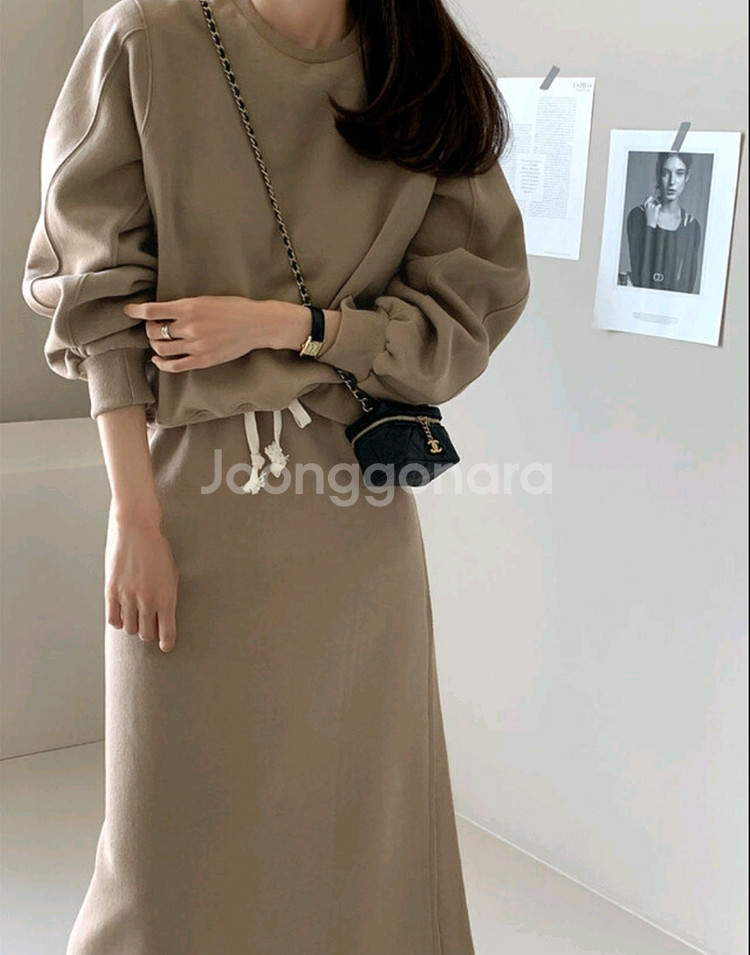 데일리룩 마랑맨투맨셋업세트--1