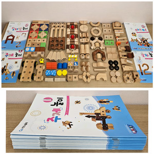 ((리뉴얼모델 상태좋음)) 키즈스콜레 크리에이티브7 원목자석블럭