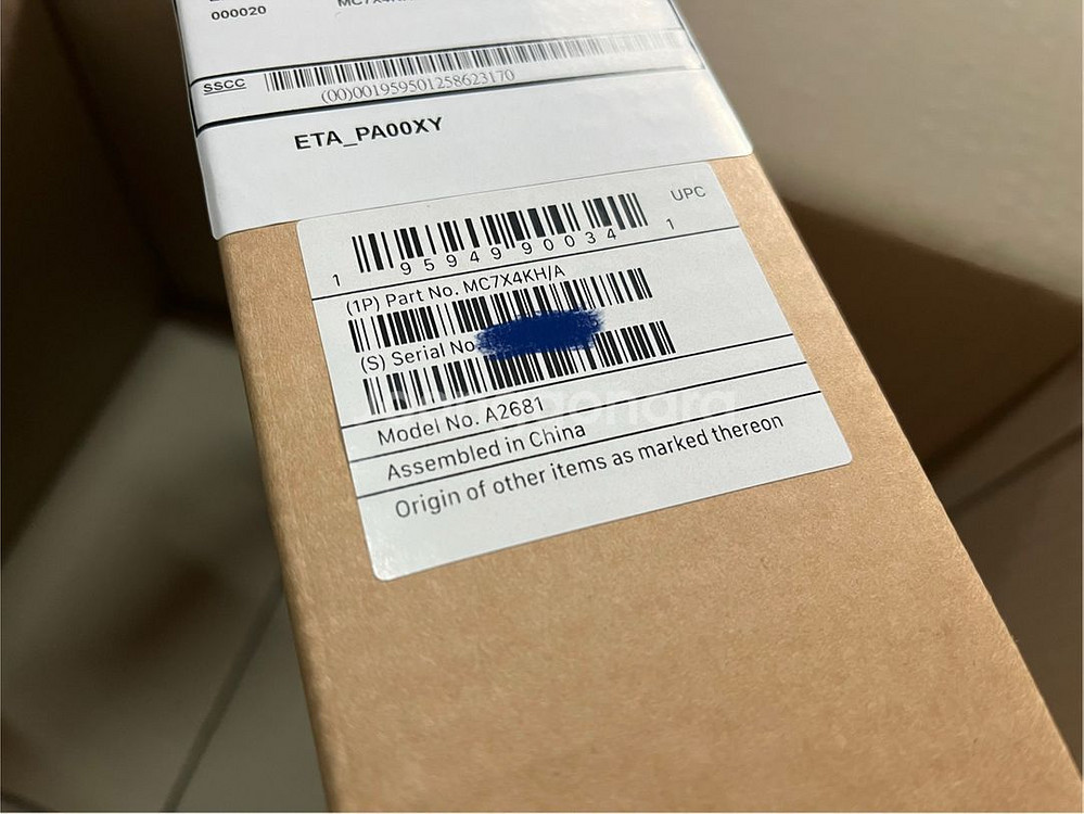 [부산] 애플 맥북에어 M2 13인치 MC7X4KH/A 미개봉 새제품--5