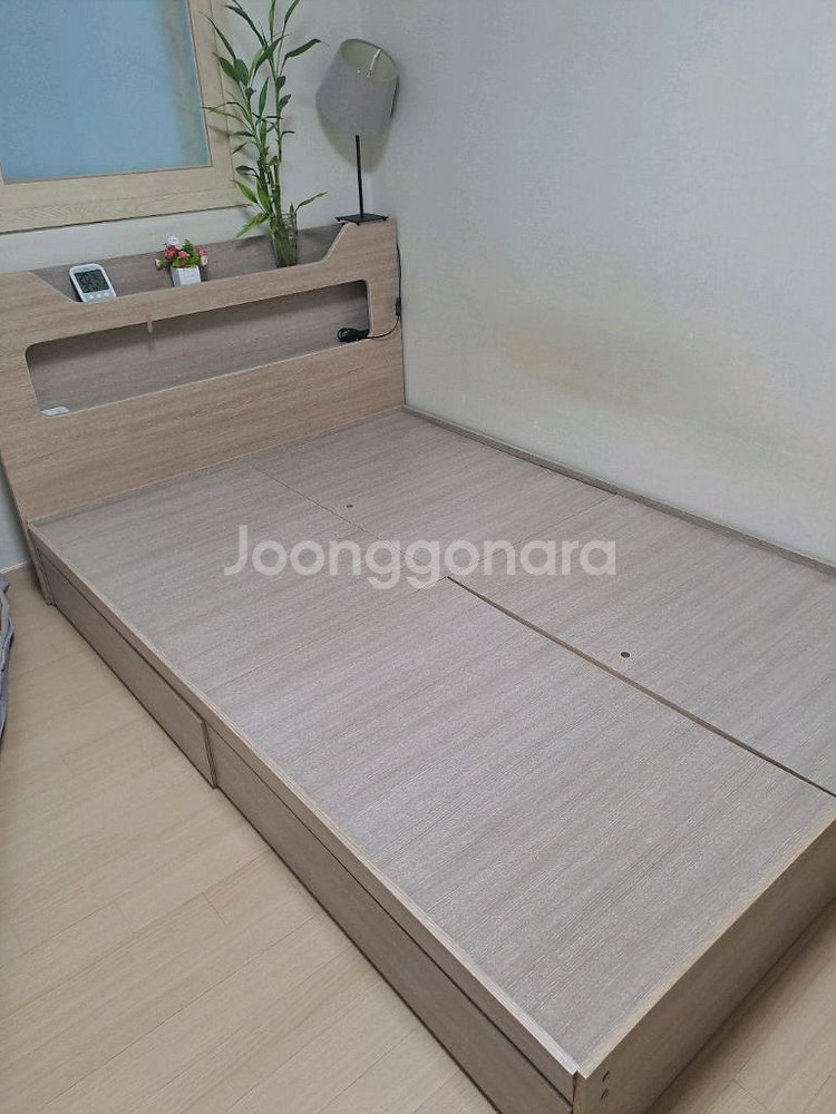 더블사이즈 수납형 침대프레임--2