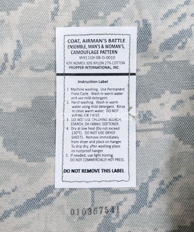 미공군 노맥스 배틀 앙상블 상의 M-R--12