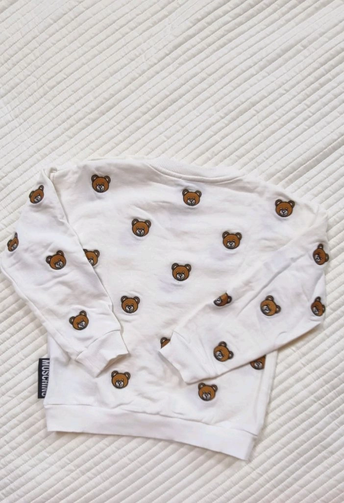 MOSCHINO kids 모스키노 키즈 3y 테디베어 맨투맨 90 95 100 110 곰돌이 유아 2y 이미지