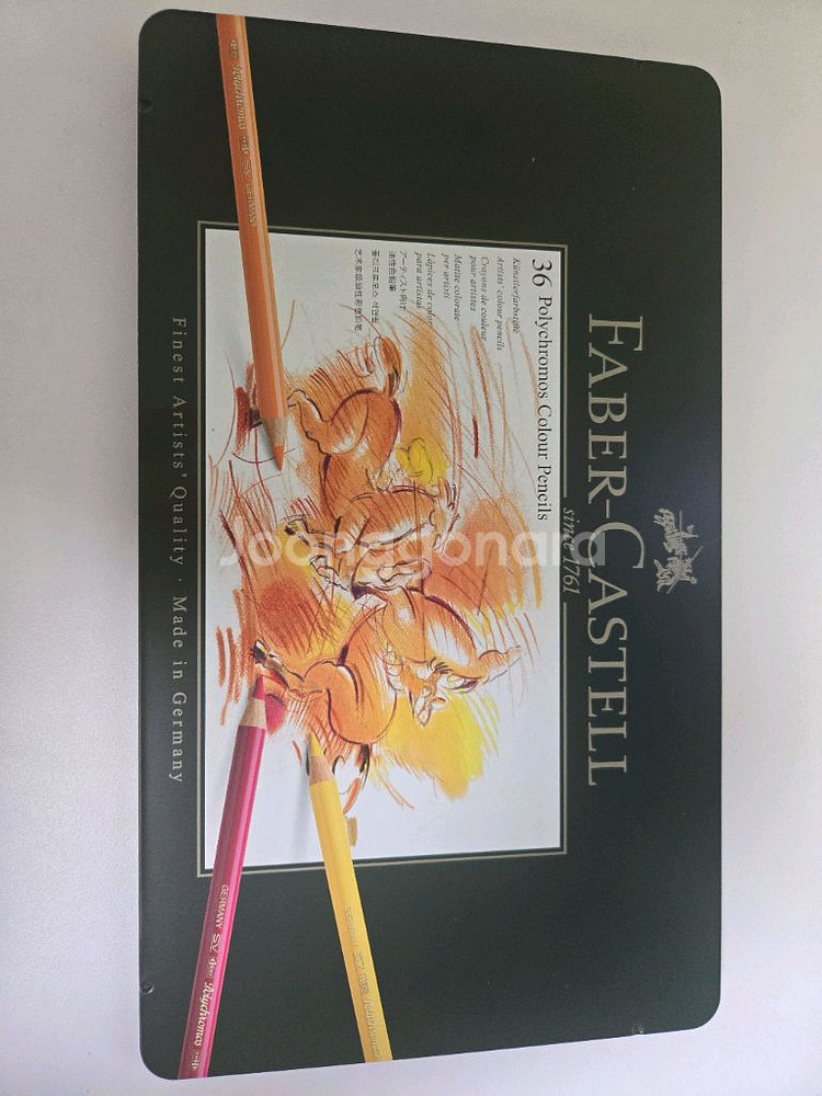 파버카스텔 폴리크로모스 36색 색연필(전문가용)+배색의기본 컬러링북--0