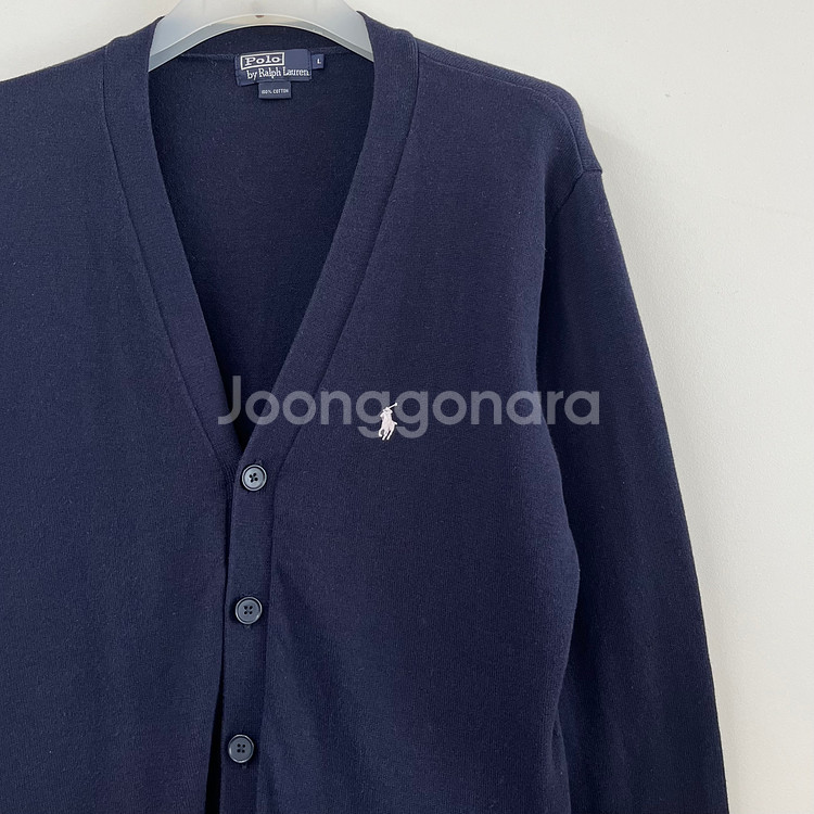 폴로 랄프로렌 화이트 포니 네이비 니트 가디건--3