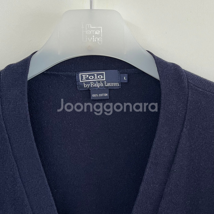 폴로 랄프로렌 화이트 포니 네이비 니트 가디건--4