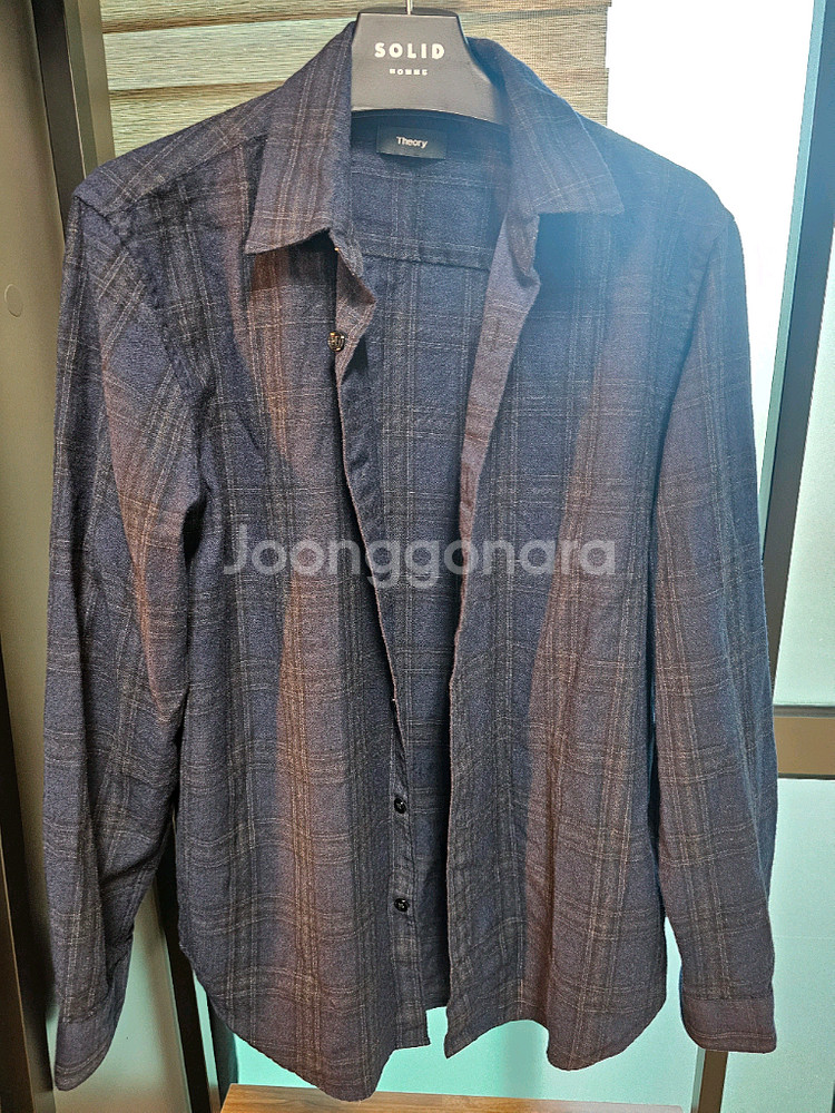 띠어리 체크 셔츠 m--0