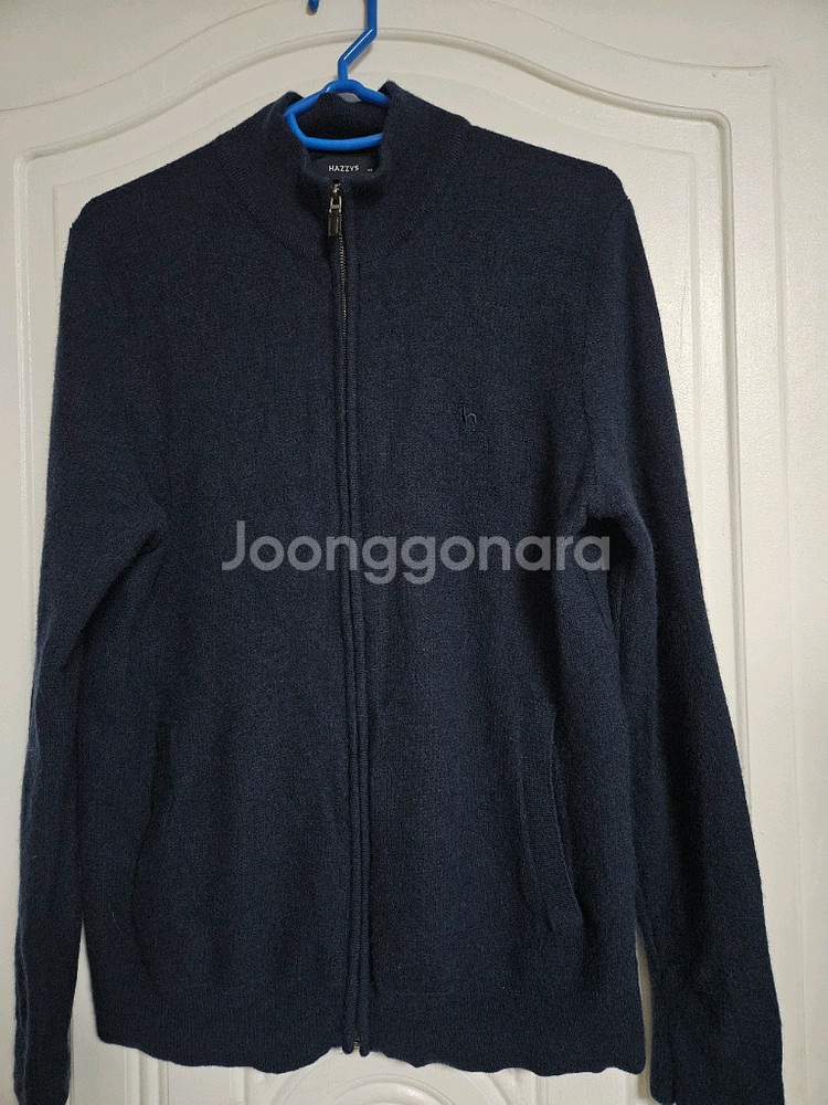 헤지스 모100% 새거수준 집업가디건 니트 후리스--0