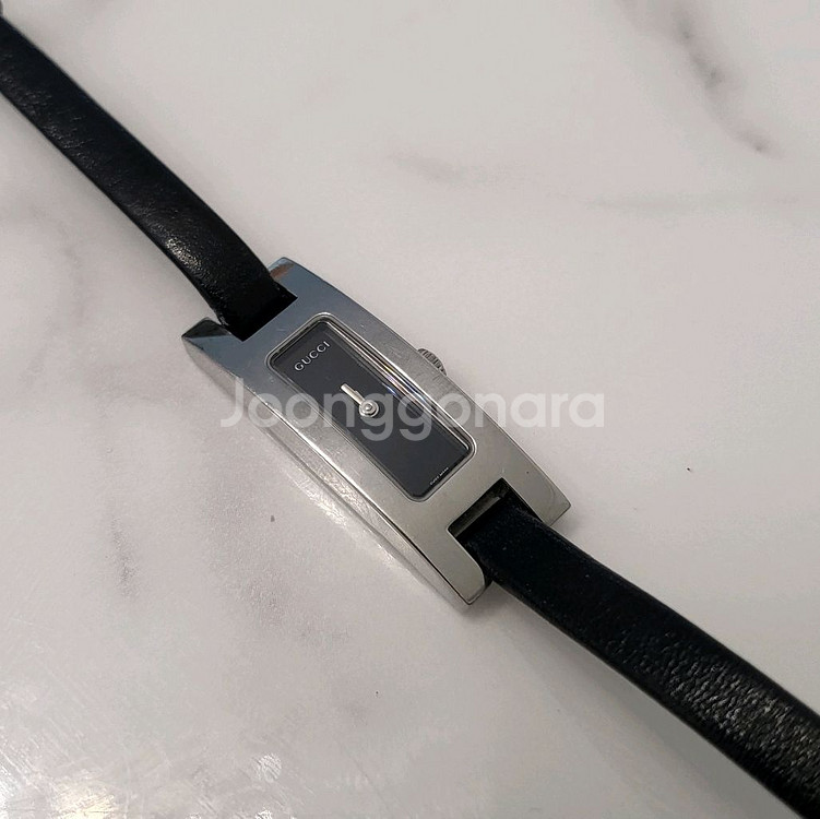 구찌 은장 여성 3900L 가죽 시계 손목시계 여자 팔찌--3