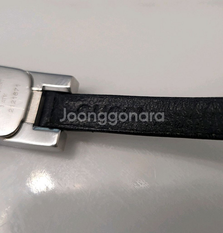 구찌 은장 여성 3900L 가죽 시계 손목시계 여자 팔찌--9