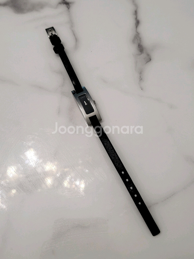 구찌 은장 여성 3900L 가죽 시계 손목시계 여자 팔찌--4