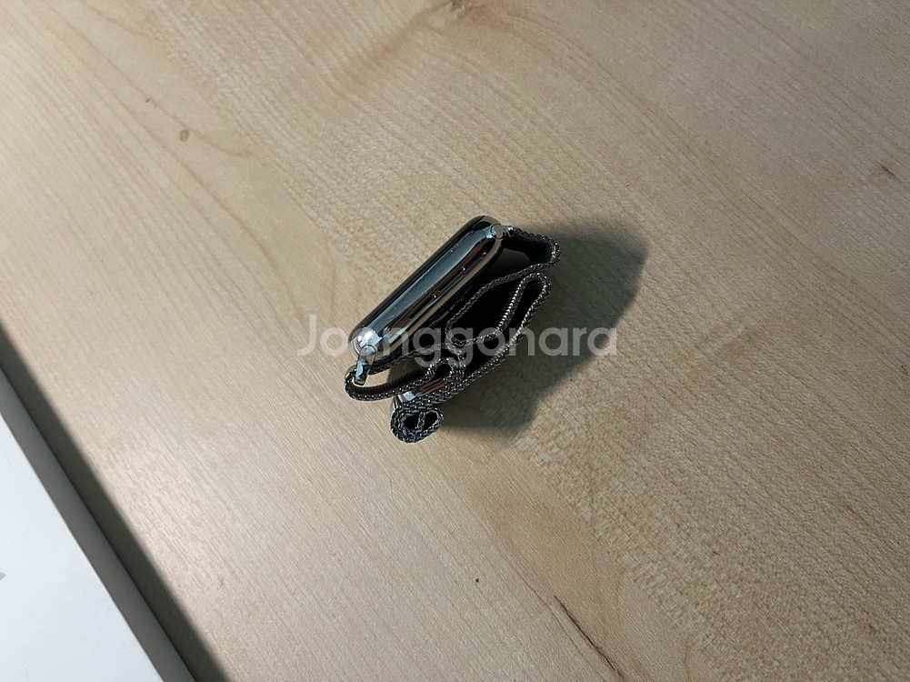 애플워치 6 44mm 스테인리스 실버 + 정품 밀레니즈 루프 풀박스--4