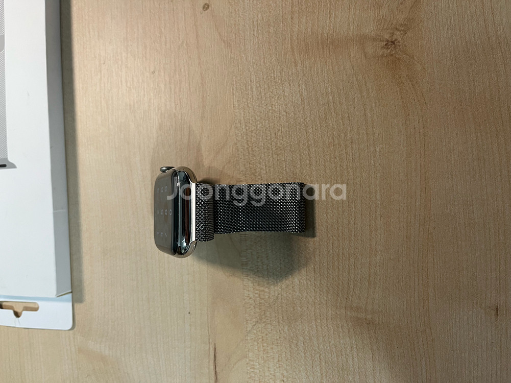 애플워치 6 44mm 스테인리스 실버 + 정품 밀레니즈 루프 풀박스--6