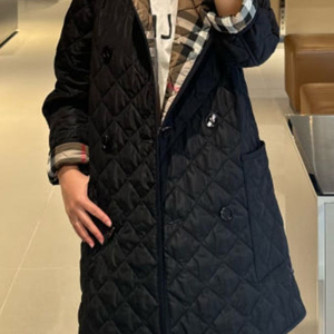 버버리 타이팅 롱 퀼팅자켓