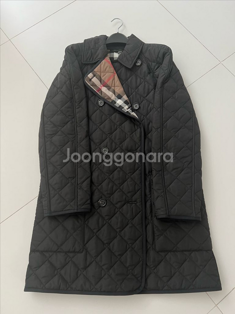 버버리 타이팅 롱 퀼팅자켓--1