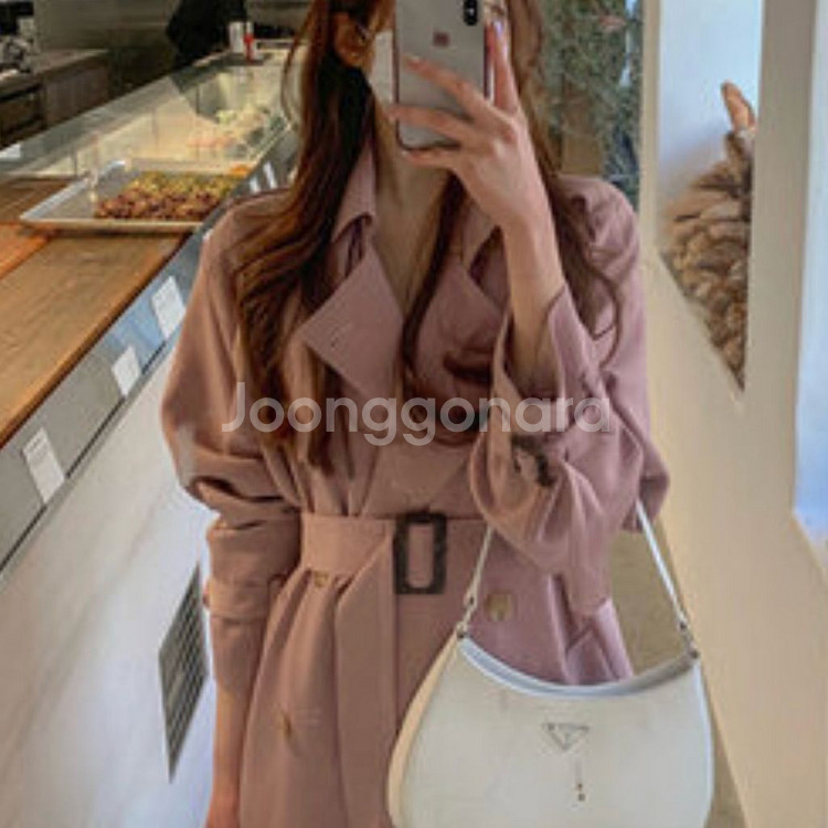 브랜드 NAIN 인디핑크 트렌치코트--0