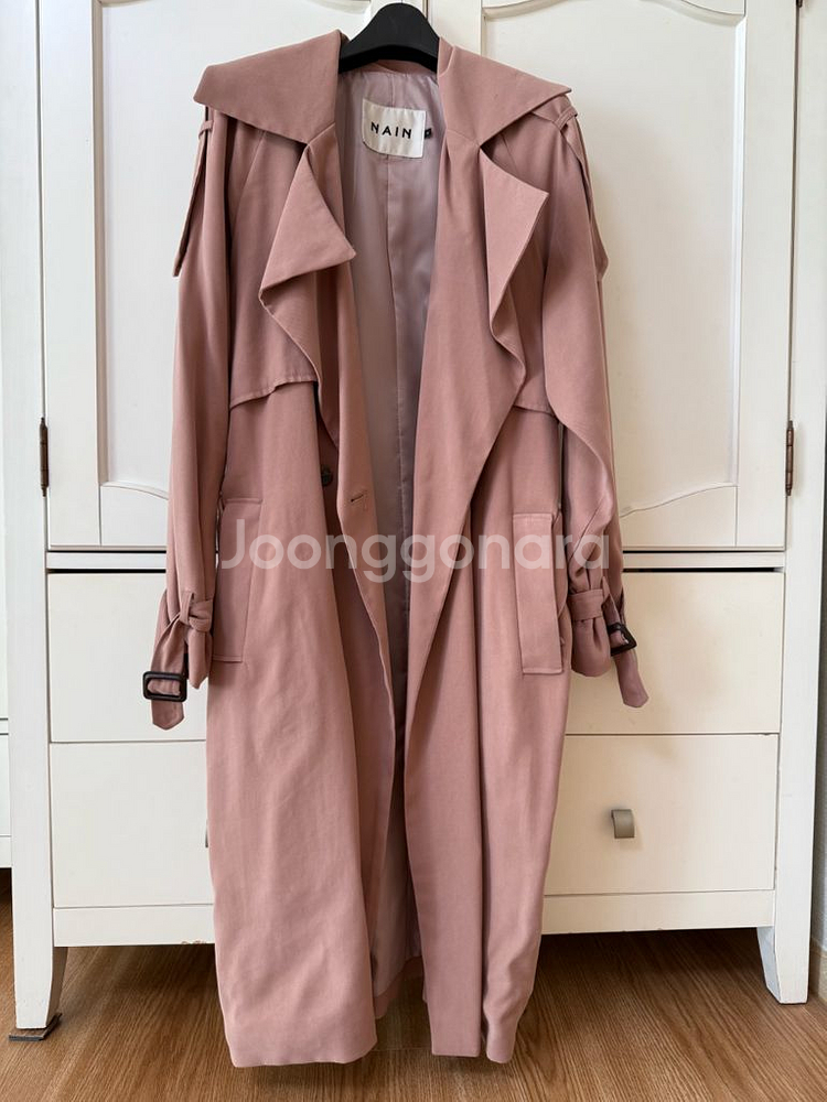 브랜드 NAIN 인디핑크 트렌치코트--3