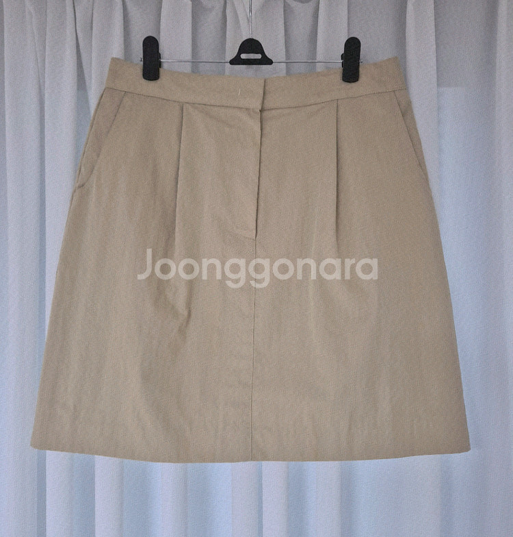 [M]망고매니플리즈 핀턱 스커트 베이지 면스커트 핀턱 스커트 베이지--0