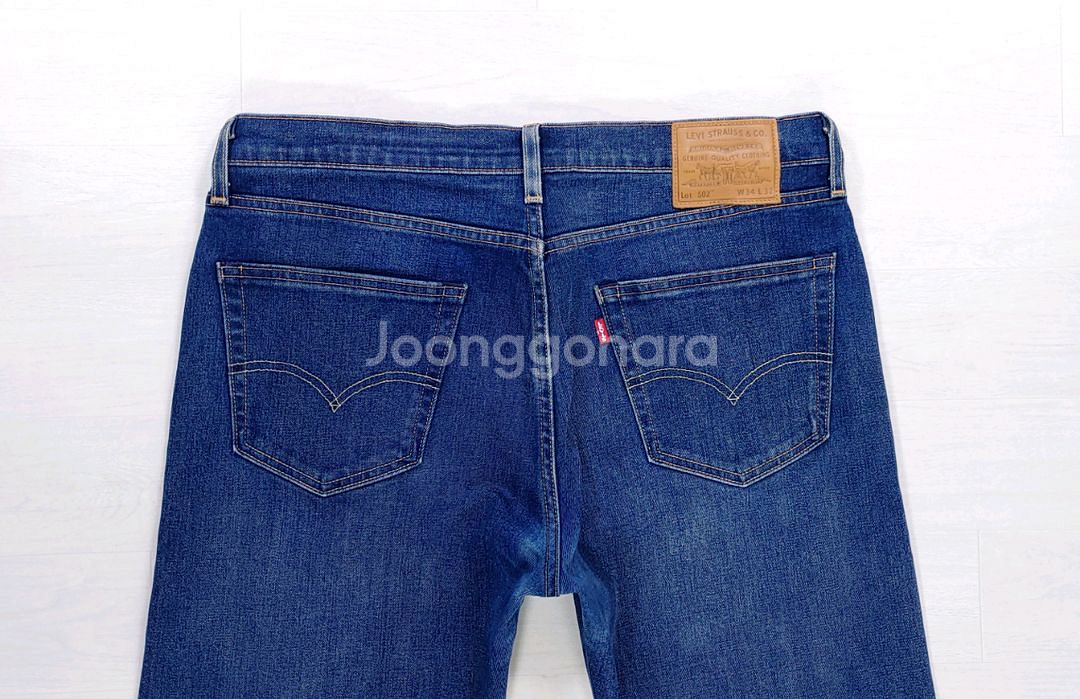 리바이스 502 프리미엄 청바지 BIG E 34인치--5