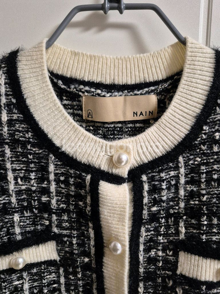 나인 트위드 니트 가디건--1