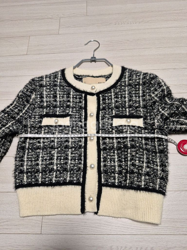 나인 트위드 니트 가디건--4