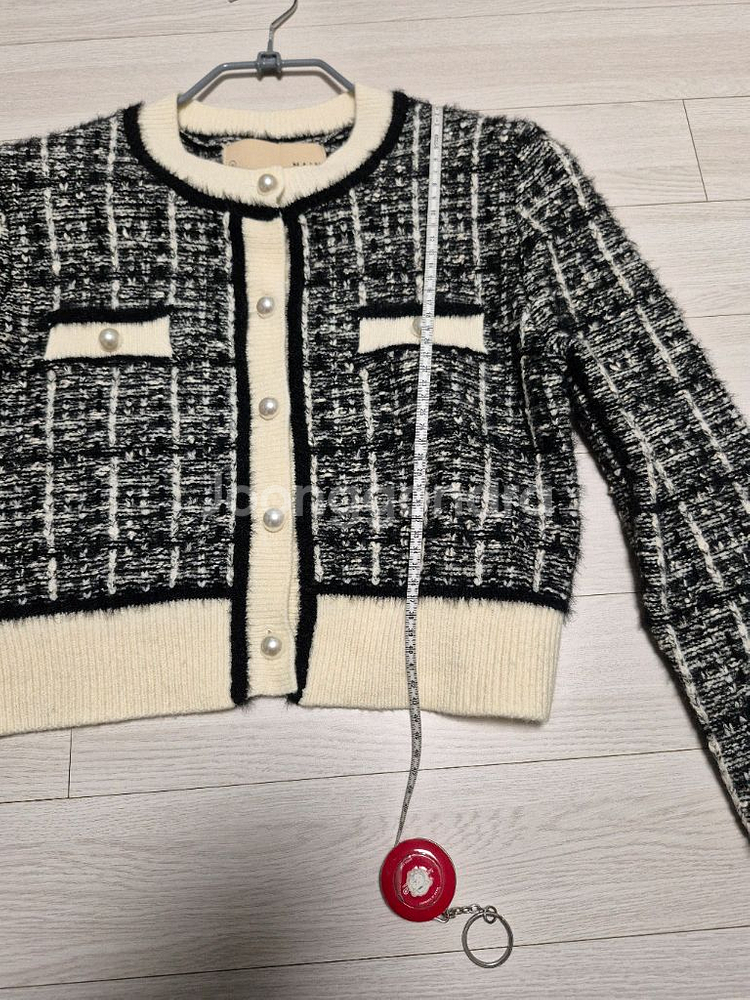 나인 트위드 니트 가디건--6