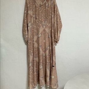 써스데이아일랜드 패턴 롱 원피스