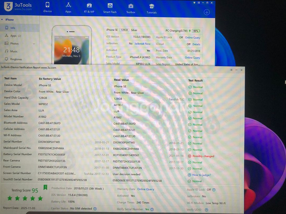 아이폰 SE 1세대 실버 미구판--9