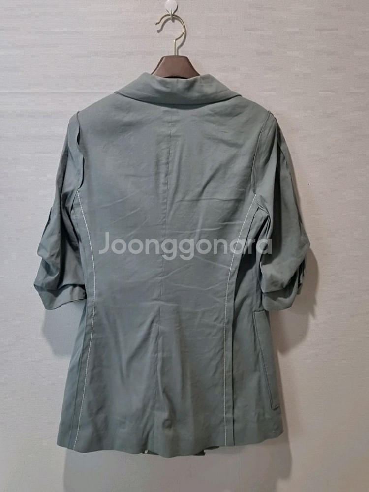 한섬 타임 TIME 린넨 블렌드 하프 자켓--7