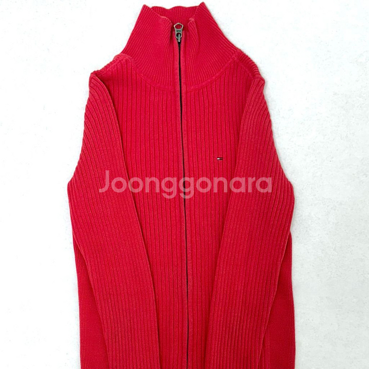 가격제안환영 급처 쿨거시네고)정품) 타미힐피거 니트집업 골지 타미 S--0