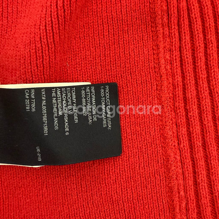 가격제안환영 급처 쿨거시네고)정품) 타미힐피거 니트집업 골지 타미 S--5