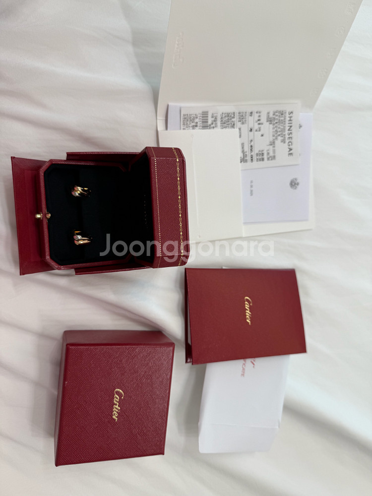 까르띠에 트리니티 귀걸이 스퀘어 팝니다--0